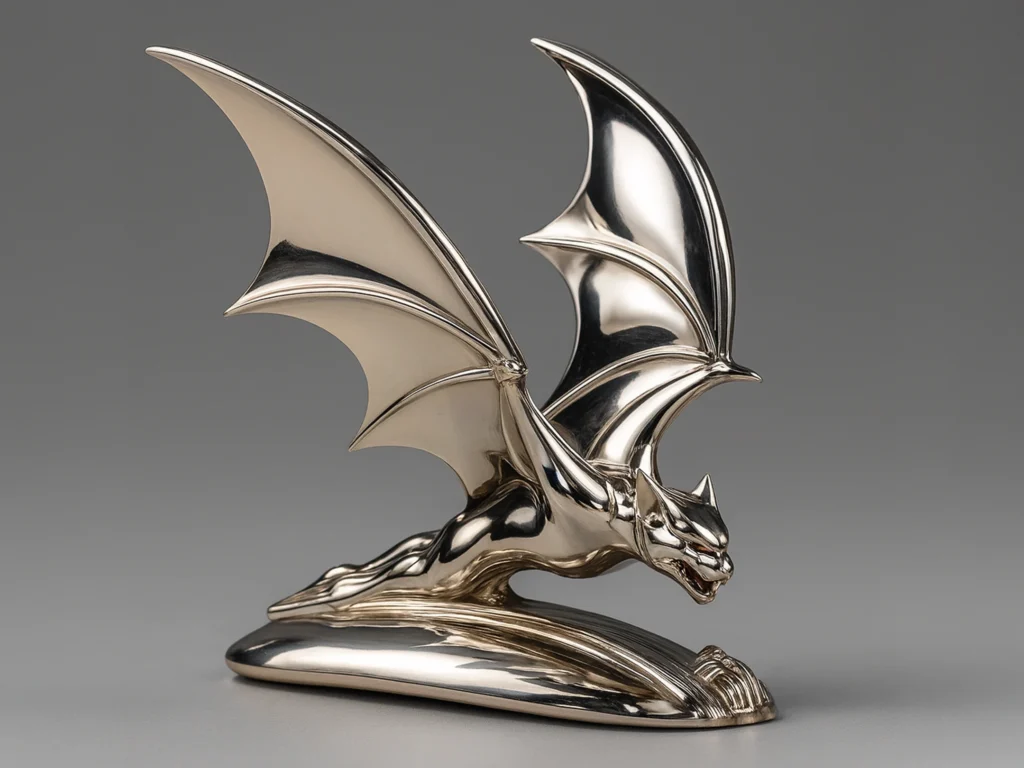 BAT HOOD ORNAMENT CHROME